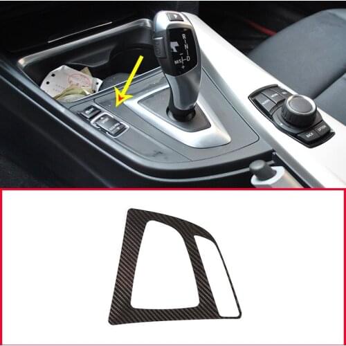 Real Carbon Fiber For BMW F30 2013-2018 3 Series Console Gear Shift Frame Trim Left Hand Drive Accessories