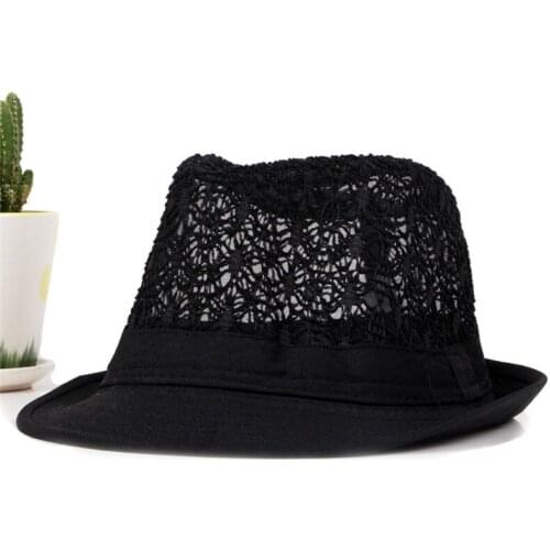 New 2021 Summer Men Women Beach Sun Hats Candy Color For Party Packable Breathable Hollow Out Sun Beach Hat Cuban Trilby