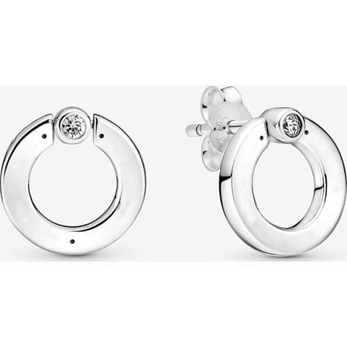 Fashion new 925 inset logo double-sided ring earrings as a gift to his girlfriend