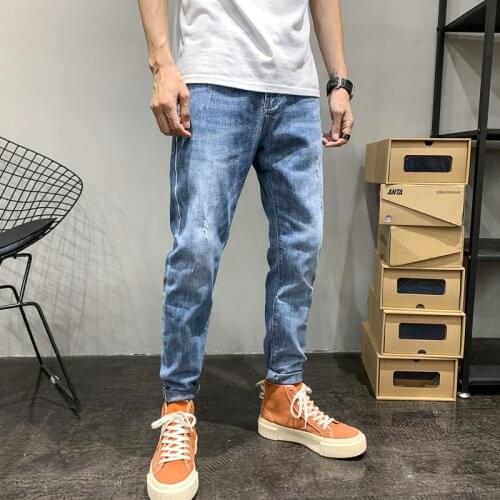 New SlimMen Jeans Male Trousers Simple Design High Quality Cozy All-match Students Daily Casual Straight Denim Pants