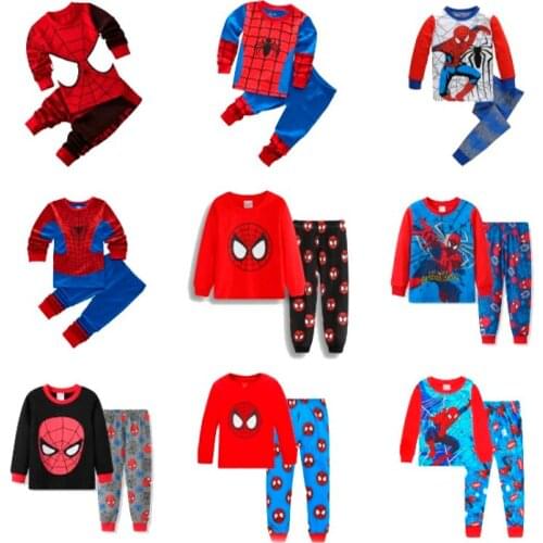 Baby Wear Kids Pyjamas Pijamas Childrens Cartoon Pajamas Boys Printed Sleepwears Tops Pants Clothing Homewear Set Kids Pajamas