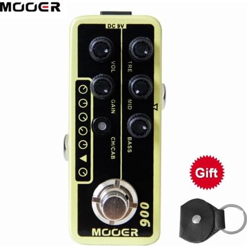 Mooer M006 US Classic Deluxe Electric Guitar Effects Pedal Speaker Cabinet Simulation Accessories High Gain Tap Tempo Bass