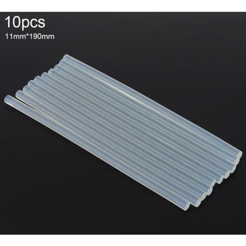 10pcs/lot 11mmx190mm Transparent Hot-melt Gun Glue Sticks Gun Adhesive Tools for Hot-melt Glue Gun Repair Alloy Accessories