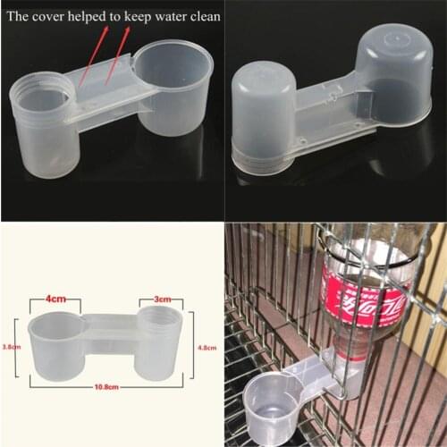 Plastic Pet Bird Drinker Feeder Water Bottle Cup Cat Chicken Pigeon Budgie hot