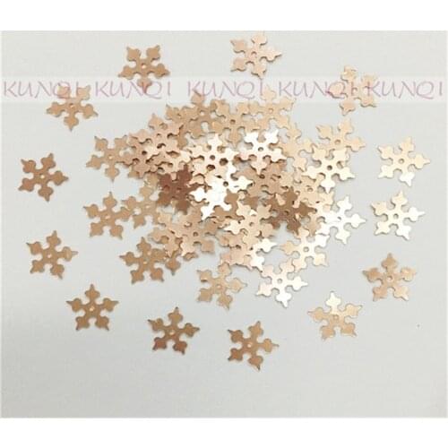 17mm Christmas Snowflake Loose Sequins Paillette For Crafts Scrapbooking Navidad Ornaments DIY Sewing Fabric Accessory Champage