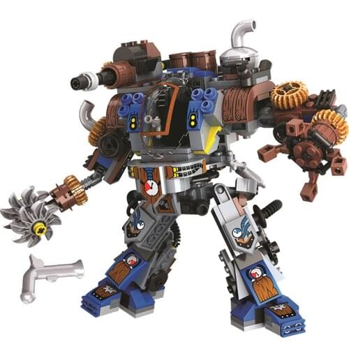 Age of Steam City DIY Kit Figures MOC Building Blocks Battle Titan Robots Mechanical Military Bricks Classic Model Toys for Kids
