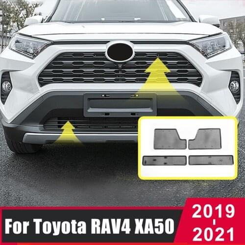 Stainless Steel Car Insect Screening Mesh Front Racing Grille Insert Net For Toyota RAV4 RAV 4 2019 2020 2021 XA50 Accessories