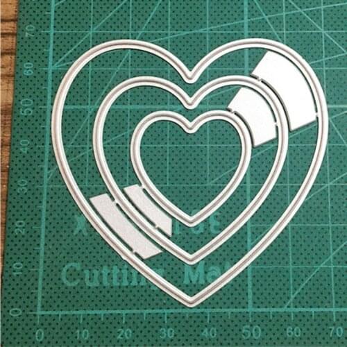 Craft dies metal cutting dies cut die layering hearts frame Scrapbooking dies crafts paper knife mould blade punch stencils dies