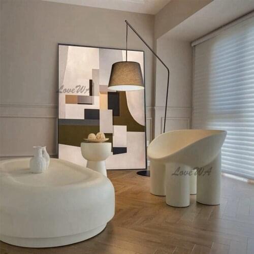 Modern Decoration Geometric Abstract Painting New Arrival Painted Oil Paintings Canvas Wall Art For Restaurant No Framed