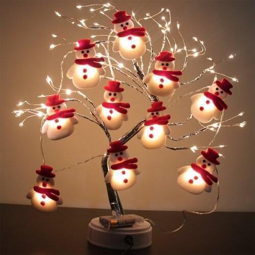 1.65m 10LED Snowman Christmas Tree LED Garland String Light Christmas Decoration For Home Christmas Fairy Lights New Year Gifts