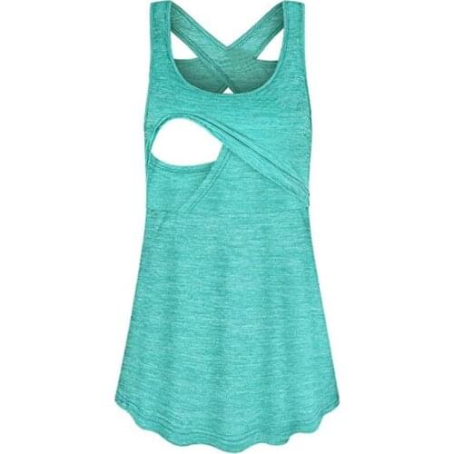 PatPat Solid Keyhole Maternity Nursing Tank