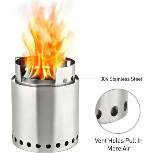 Outdoor Camping Equipment Windproof Wood Stoves Furnace Deconstructable Portable Picnic Stoves Cross Border Cooking Gas Burner