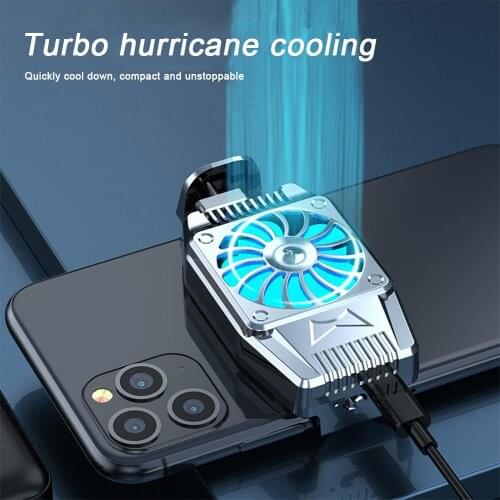 Mini Universal Phone Radiator Cooling Fan Turbo Hurricane Game Cooler Phone Cooling Radiator for iPhone Samsung Xiaomi HUAWEI