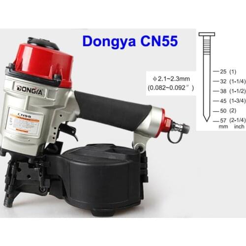 High Quality dongya Coil nailer CN55 coil nail guns, industrial coil nailer for pallet making Air gun