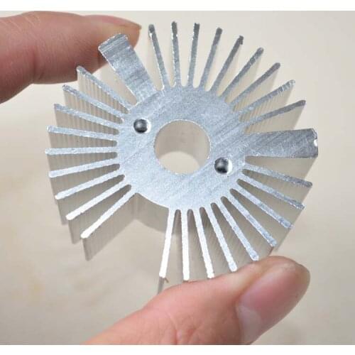 Free ship 2pcs 3-5W high power LED sunflower radiator High thermal conductivity aluminum diameter 53mm*22mm aluminum heatsink