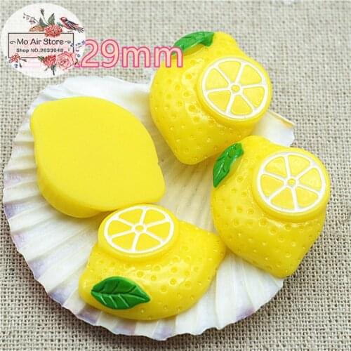 10pcs Lemon fruit Resin Flat back Cabochon miniature food Art Supply Decoden Charm DIY craft