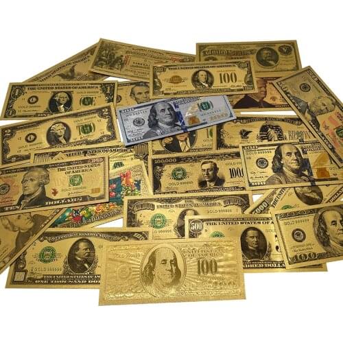 1pc Antique Imitation 1899 Year Black Eagle 1 US Dollar Bill Colored 24k Gold Banknote for patriotism souvenir collection