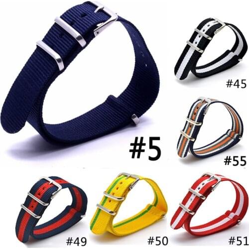 16mm 18mm 22mm 24mm Grey Watch Band Strips Men Nato Woven Fiber Nylon Watch Straps Wristwatch Band