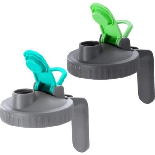 2 Pack Wide Mouth Mason Jar Lids,Flip Cap Canning Lids& Easy Pour Spout for Drinking Lemonade Tea Jam Cold Brew Coffee