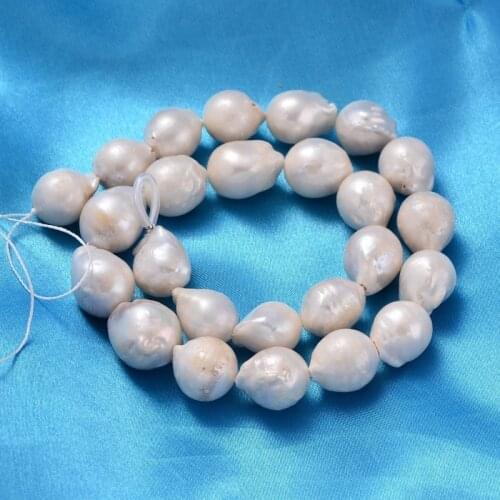 21pc/strandNuggets Keshi Pearl Beads Strands AntiqueWhite 10~25*8~18mm For DIY Jewelry Accessories Finding Making Supplies