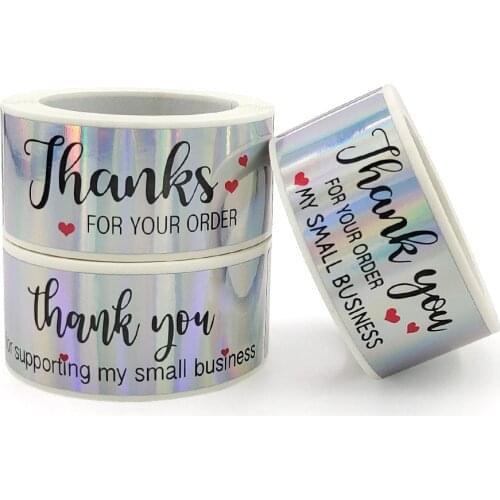 3inch*1inch Thank You For Your Order Stickers Rectangle Business Stickers With Love Thank You For Supporting My Small Business