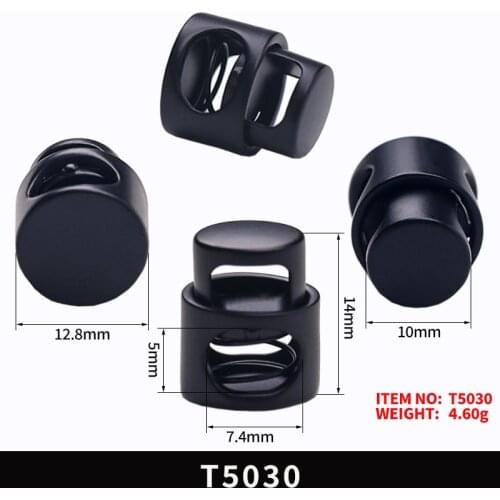 30Pcs Double Hole Cord Locks Plastic Slider Toggle Buttons for Sportwear Tent Luggage Spring Rope Paracord Stopper Ends Fastener