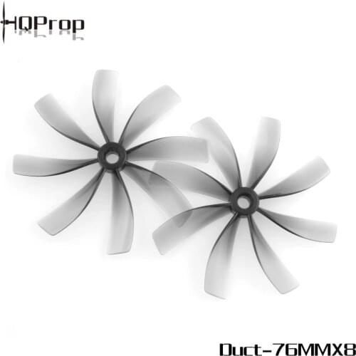 4PCS NEW HQProp Duct-76MM 8-blade CW CCW 3inch Cinewhoop FPV Propeller 5mm Shaft Poly Carbonate Grey For FPV Quadcopter Drones
