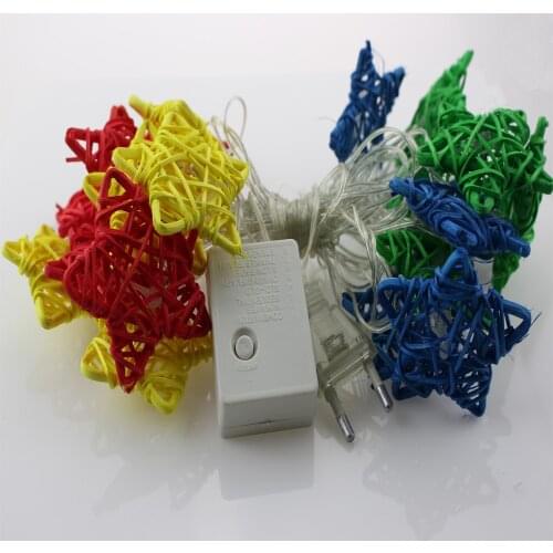 5pcs New 5M 20leds LED star fairy string lights outdoor pendent garland lamp christmas tree lights AC 220V 110V