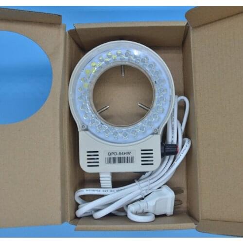 56pcs White Adjustable Stereo Microscope Ring Lamp Industrial camera Lab light Source LED Lamp for Phone Circuit board Repair