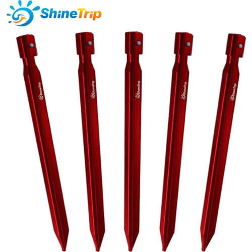 8pcs Outdoor Camping Aluminu alloy tent pegs tent accessories camping tent pegs 25cm triangular Enhanced Sandy beach pegs