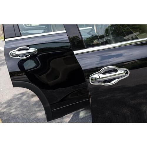 8Pcs/set Chrome ABS Car Exterior Door Handle Cover Trim Styling Fit for Toyota Highlander 2015-17 with Side Sensor Hole