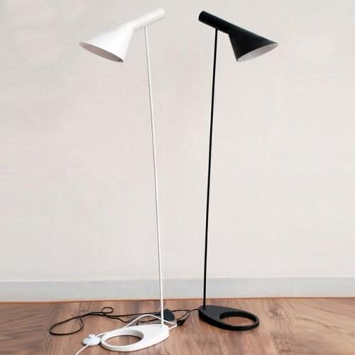 Arne jacobsen Design floor lights fixture modern loft AJ Floor Lamp Black/White Metal Stand Light for Living Room/Bedroom/office