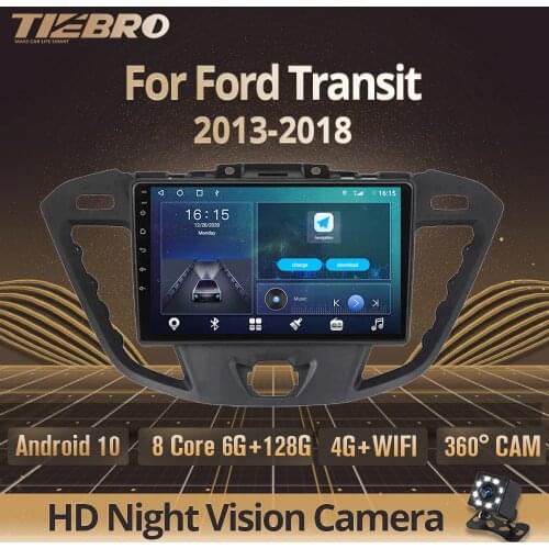 2DIN Android10.0 Car Radio For Ford Transit Custom 2013-2018 Stereo Receiver GPS Navigation Auto Radio Car Multimedia Player IGO