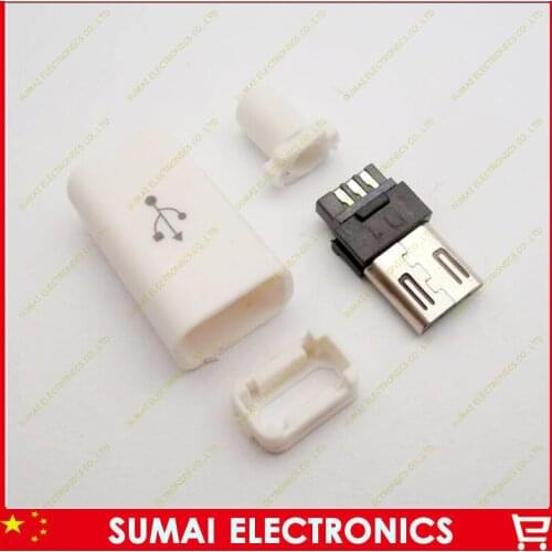 Free shipping 100sets/lot DIY 4 IN 1 Micro USB Jack MINI 5pin 5P USB Connector Male Plug Socket