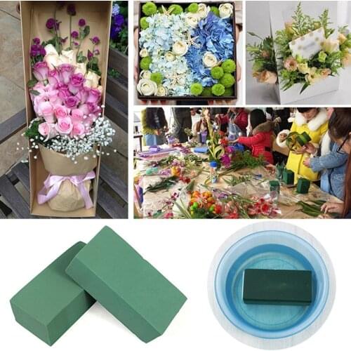Flower Foam Block Flower Styrofoam Bricks Wedding Flower Holder Artificial Handle Bridal Foam Roses Foam Flowers Home Decoration