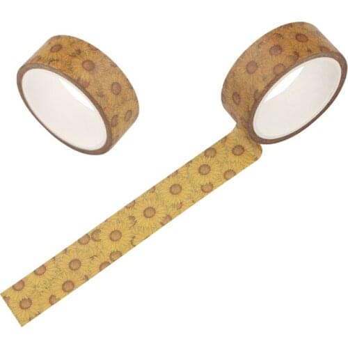 E2325 Cute Plant Sunflower Washi Tape Kawaii Flower Masking Tape Decorative Tape For Sticker Scrapbooking DIY Photo Album