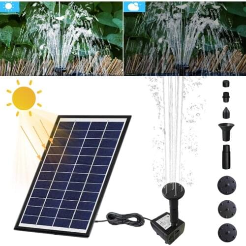 Solar Fountain Kit 6W Birdbath Fountain Kit With Panel And Water Pump For Garden Pool Pond Durable For Landscape Decoration