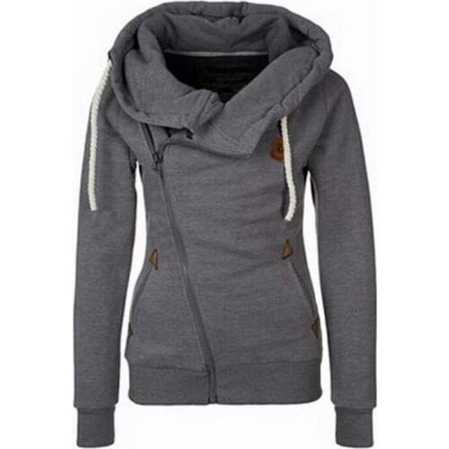 1 piece Speed To Sell Through Europe And The United States Cardigan Personality Side Zipper Hooded Fleece Jacket