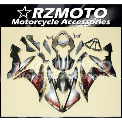 Injection Molding New ABS Whole bike Fairings Kit Fit for YZF-R1 R1 2004 2005 2006 04 05 06 Bodywork set Red Flame