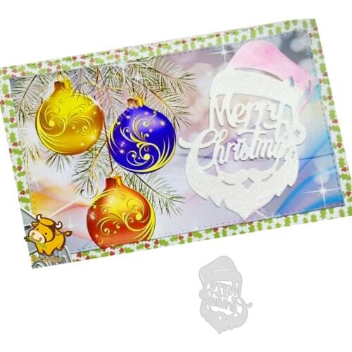 Merry Christmas Santa Metal Cutting Dies for DIY Scrapbook Photo Album Paper Card Decorative Craft Embossing Dies Craft New 2020