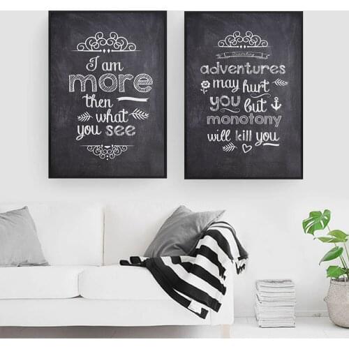 Nursery Wall Art Canvas Painting Black and White Travel Adventure Quotes Posters and Prints Nordic Baby Room Picture Home Decor