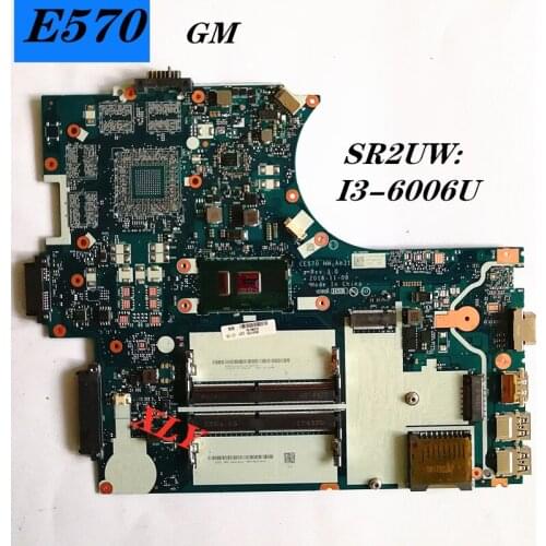 NM-A831 SR2UW I3-6006U for lenovo E570 laptop motherboard complete test free shipping