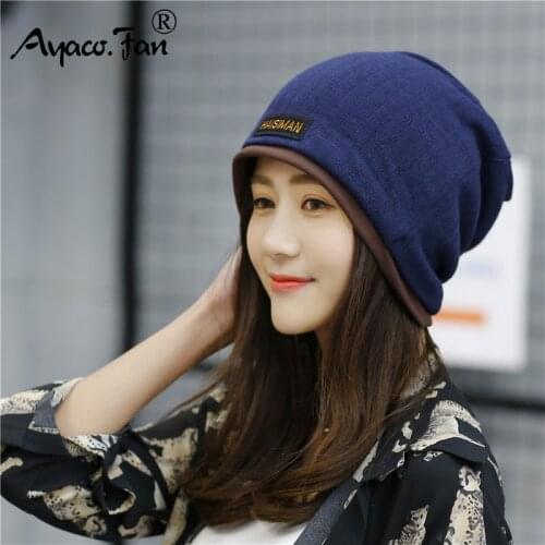 New Cool 2 Use Cap Knitted Scarf & Winter Hats for Women Letter Beanies Women Female Warm Skullies Girls Gorros Ladies Beanies