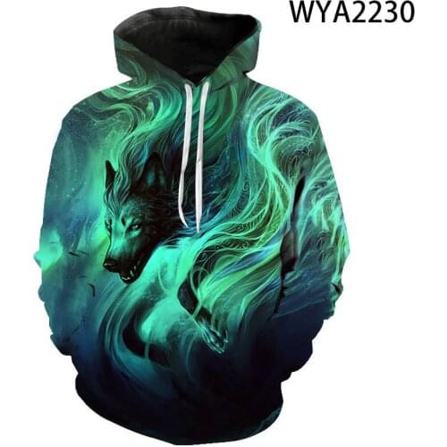 2020 New Animal Wolf 3D Print Cool Funny Hoodies Men Women Children Fashion Sweatshirts Streetwear Boy Girl Kids Cool Pullover