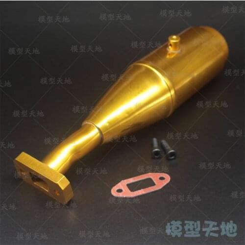 Upgrade 5 holes Rocket Aluminum Rear Exhaust Pipe For 1:5 Petrol RC Car Rovan HSP KM SS FG Baja 5B 5T 5SC Monster Truck 15005G