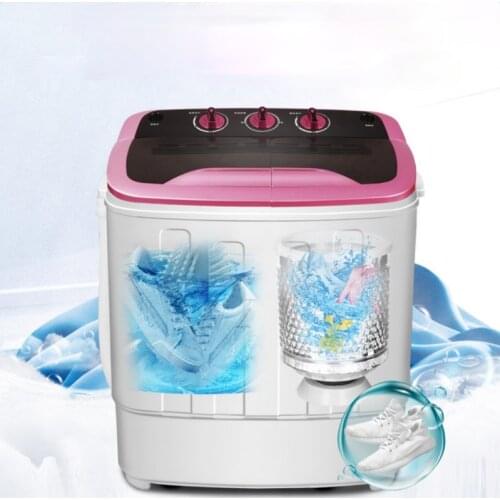 50-588S Double Barrel-sized Semi-automatic Mini Washing Machine with Swing Dry with Disinfecting Dehydrator