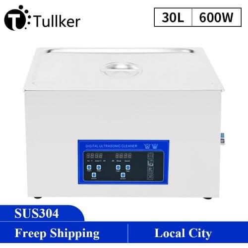Industrial 600W Ultrasonic Cleaner 30L Bath DPF Stainless Steel Medical Hardware Metal Ultra Sonic Washing Tank Oil Rust Removal
