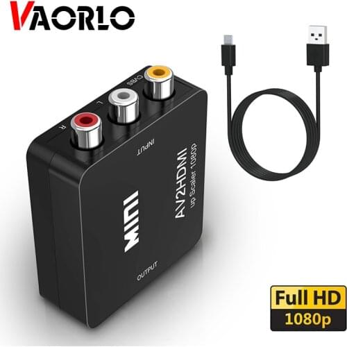 RCA To HDMI-compatible AV To HD GANA 1080P Mini RCA Composite CVBS AV To HD Video Audio Converter Adapter Compatible PAL