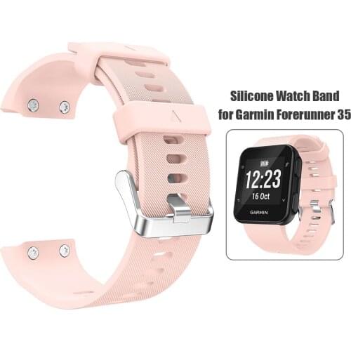 Silicone Adjustable Watch Band Wrist Strap Compression Forming Strong and Durable for Garmin Forerunner 35 Smartwatch