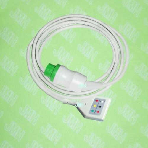 Compatible with 13pin Menen BPM-700M and Envoy ECG Machine the DIN 3 lead trunk cable,AHA and IEC